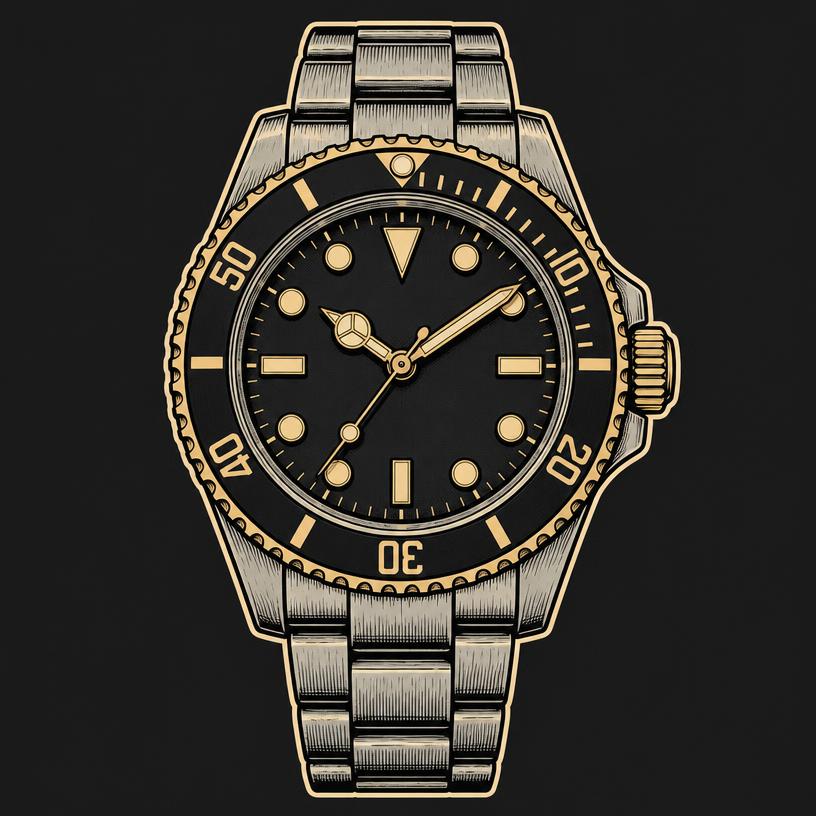 Rolex Submariner Date illustration